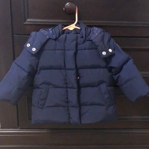 Baby Girl Navy Puffer Jacket